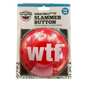 WTF What the F*%k Red Slam Button - Joke Gag Gift Funny Prank Novelty 10 sounds
